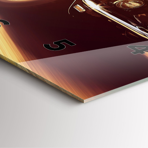 Štvorcové hodiny Klasické staré auto