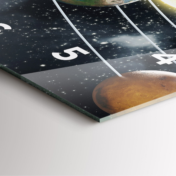 Štvorcové hodiny Slnečná sústava