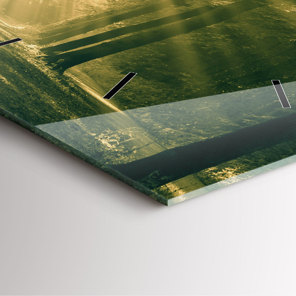 Štvorcové hodiny Lesné slnečné lúče