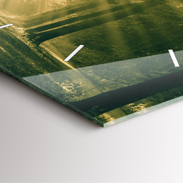 Štvorcové hodiny Lesné slnečné lúče