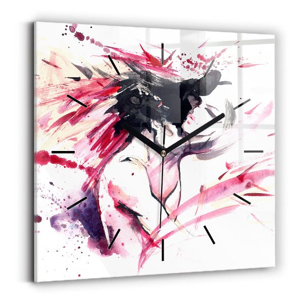 Štvorcové hodiny Milovníci abstrakcie