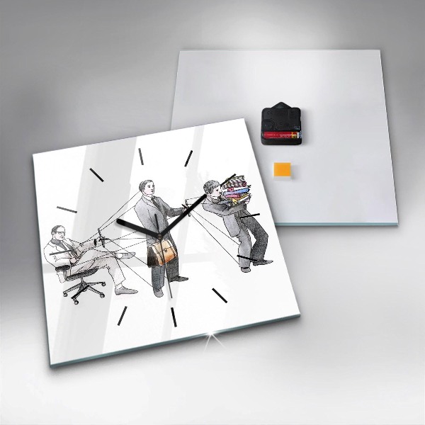 Štvorcové hodiny Bábkoví ľudia