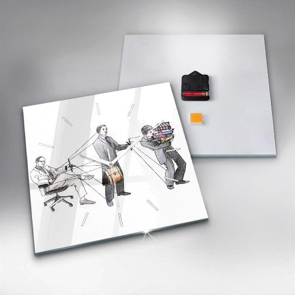 Štvorcové hodiny Bábkoví ľudia