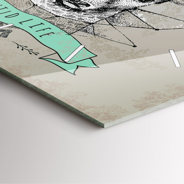 Štvorcové hodiny Hlava jeleňa