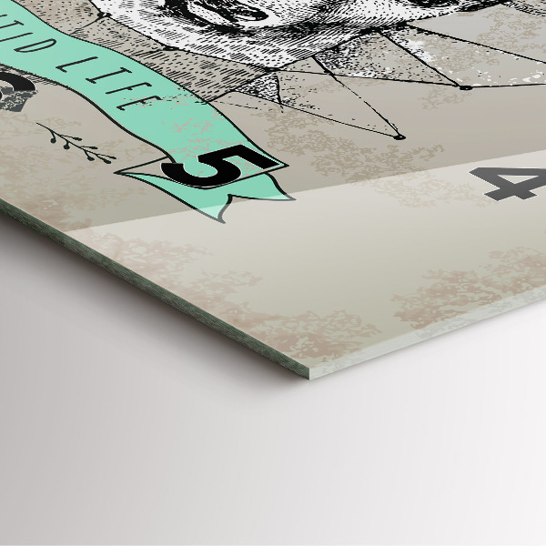 Štvorcové hodiny Hlava jeleňa