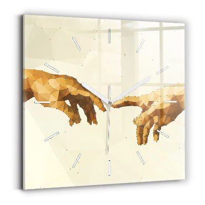 Štvorcové hodiny Stvorenie Adama