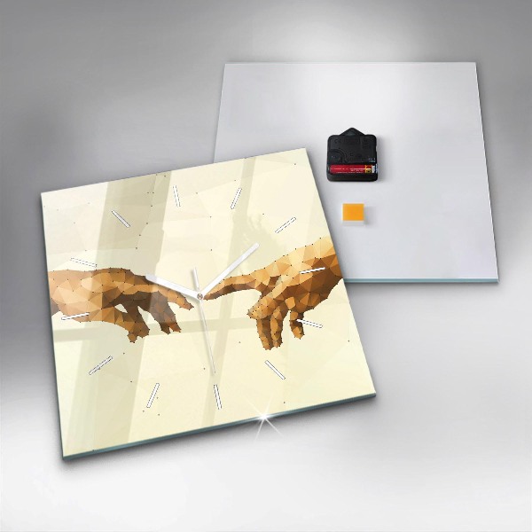 Štvorcové hodiny Stvorenie Adama