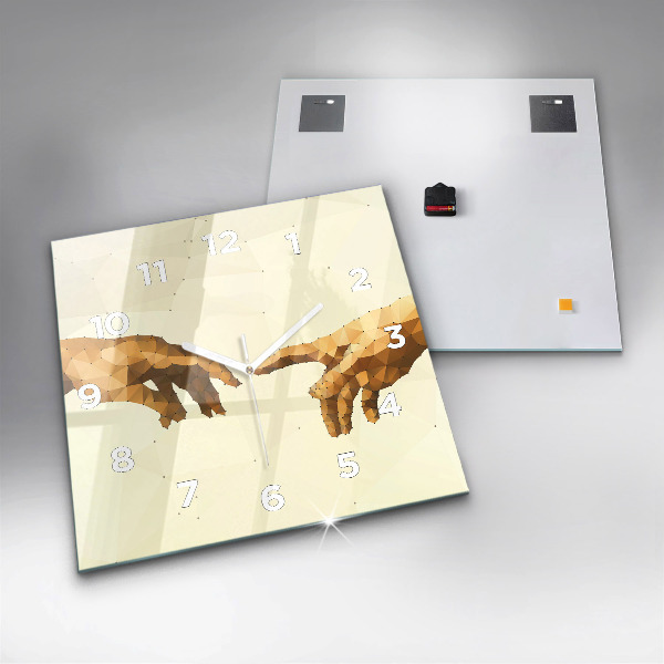 Štvorcové hodiny Stvorenie Adama