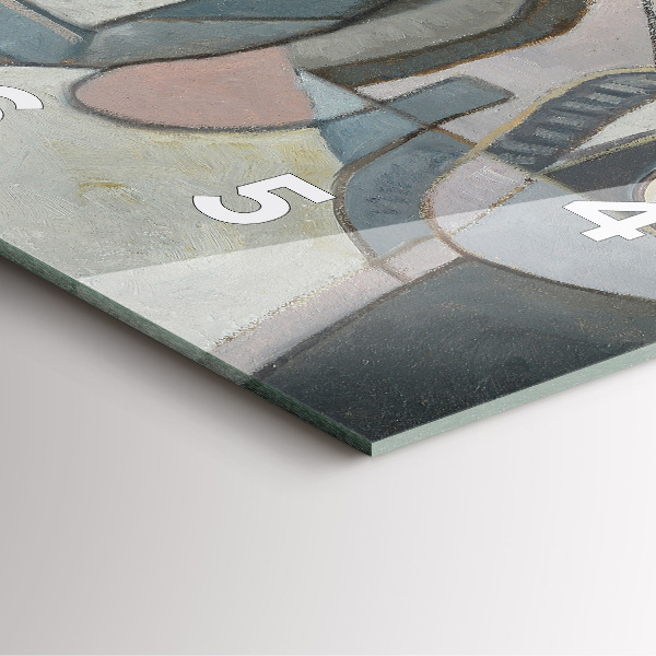 Štvorcové hodiny Abstraktná maľba