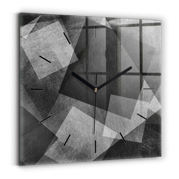 Štvorcové hodiny Geometrická abstrakcia