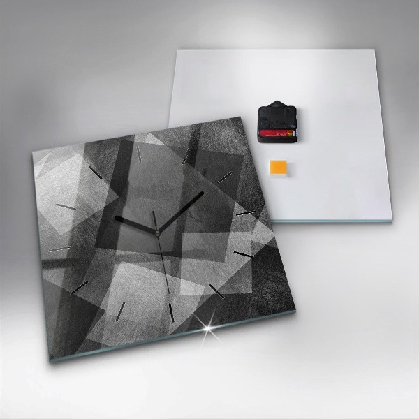 Štvorcové hodiny Geometrická abstrakcia
