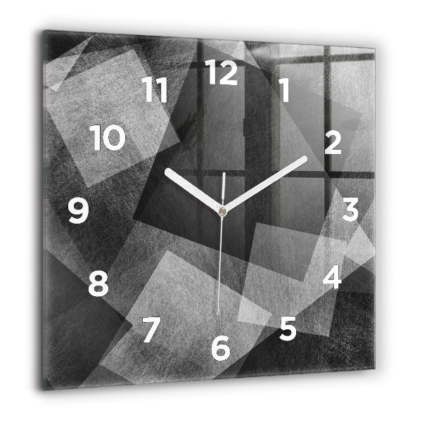 Štvorcové hodiny Geometrická abstrakcia
