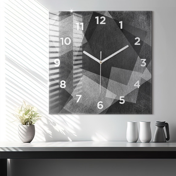 Štvorcové hodiny Geometrická abstrakcia
