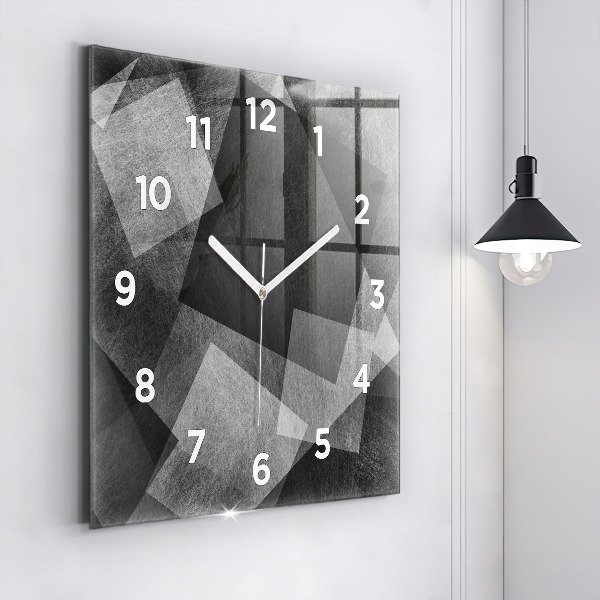 Štvorcové hodiny Geometrická abstrakcia