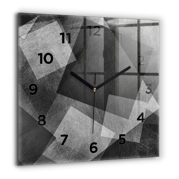 Štvorcové hodiny Geometrická abstrakcia