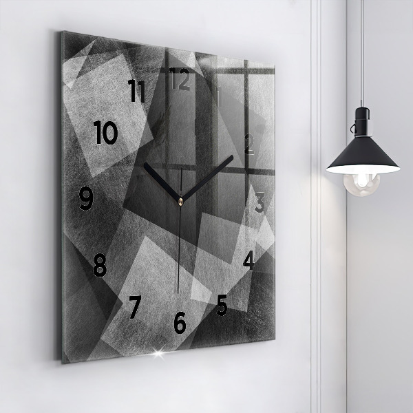 Štvorcové hodiny Geometrická abstrakcia