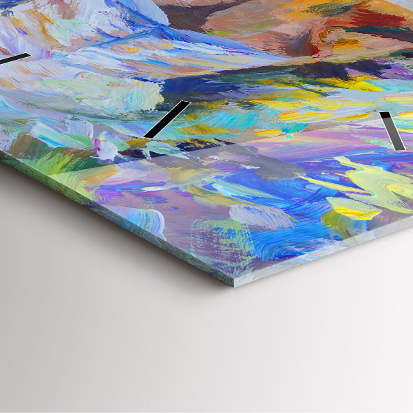 Štvorcové hodiny Maľovaná balerína