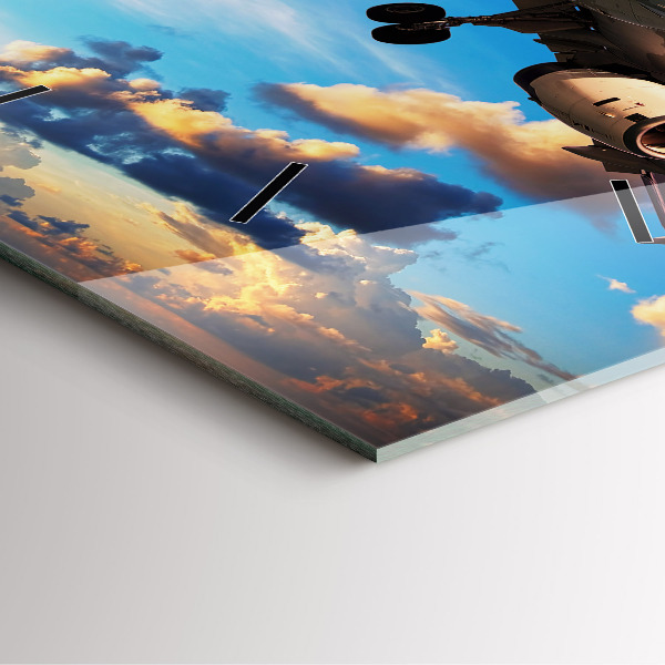 Štvorcové hodiny Lietadlo v oblakoch