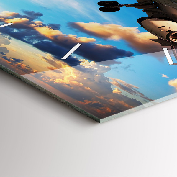 Štvorcové hodiny Lietadlo v oblakoch