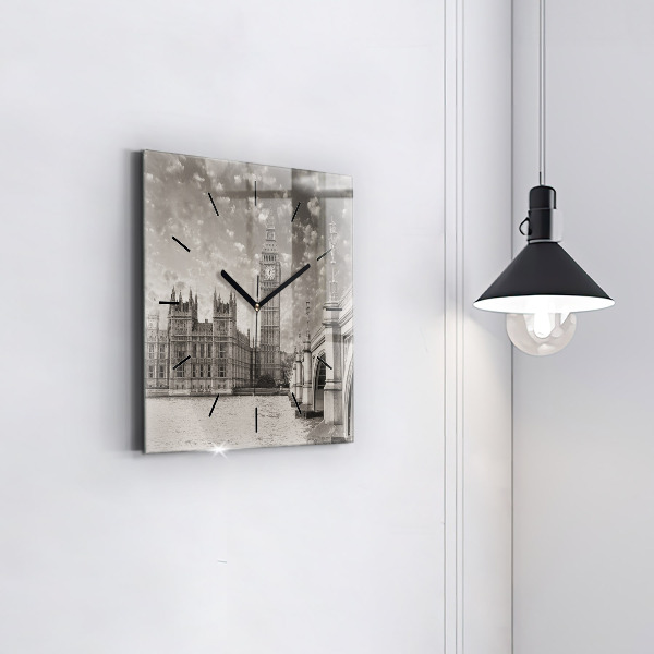 Štvorcové hodiny Londýn Anglicko Big Ben