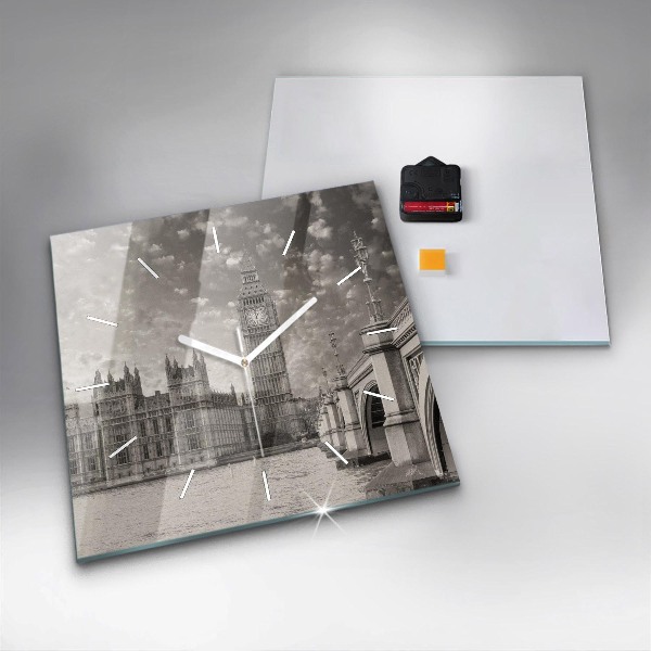 Štvorcové hodiny Londýn Anglicko Big Ben