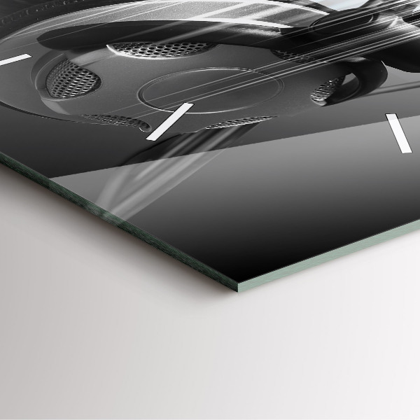 Štvorcové hodiny Mikrofón a slúchadlá