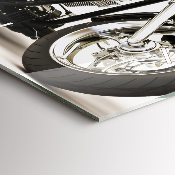 Štvorcové hodiny Čierna motorka