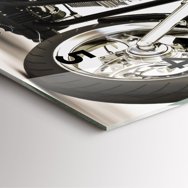 Štvorcové hodiny Čierna motorka