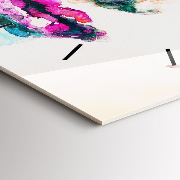 Štvorcové hodiny Abstraktná ženská tvár