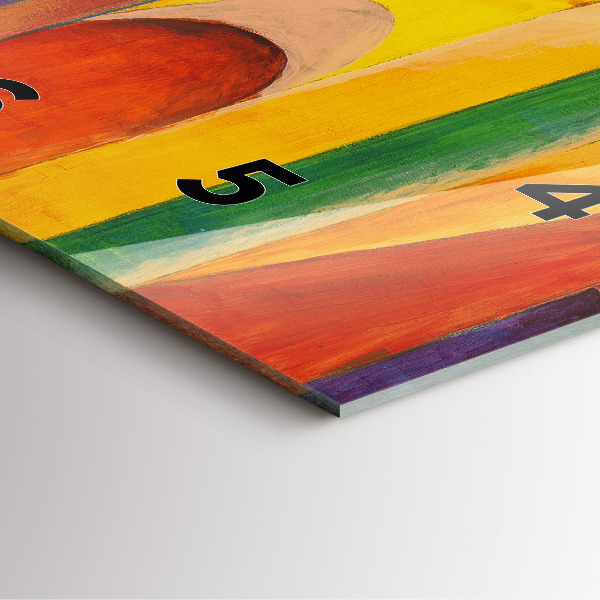 Štvorcové hodiny Umelecká výzdoba abstrakcia