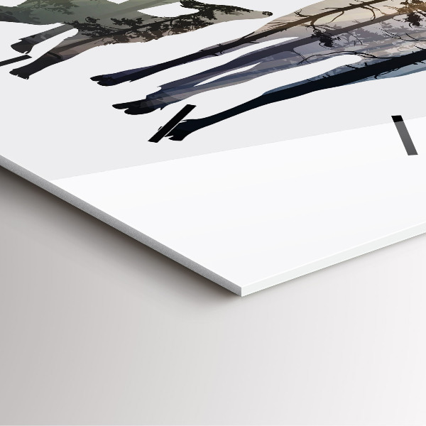 Štvorcové hodiny Rodina jeleňov