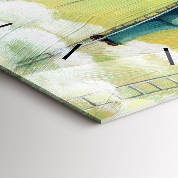 Štvorcové hodiny Ľudia na rebríku