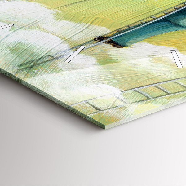 Štvorcové hodiny Ľudia na rebríku