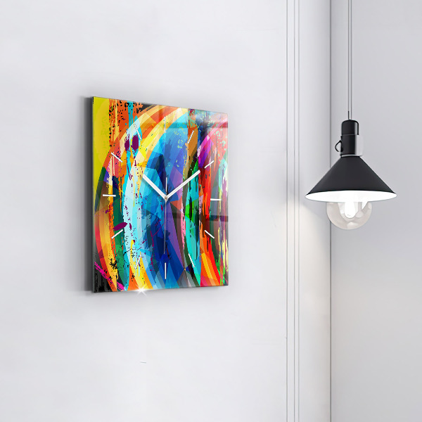 Štvorcové hodiny abstraktné pozadie