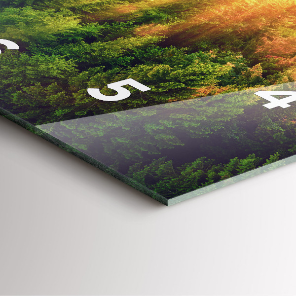 Štvorcové hodiny Západ slnka nad kopcami