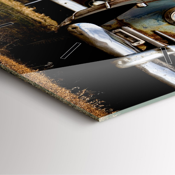 Štvorcové hodiny Staré autá