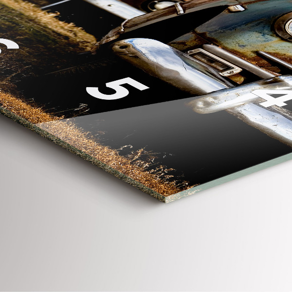 Štvorcové hodiny Staré autá