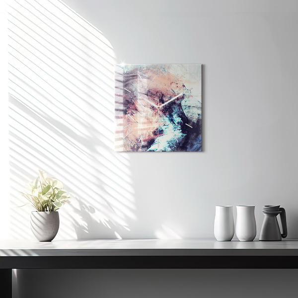 Štvorcové hodiny Abstraktný obraz