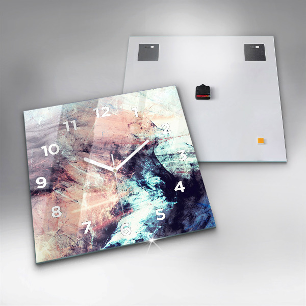 Štvorcové hodiny Abstraktný obraz