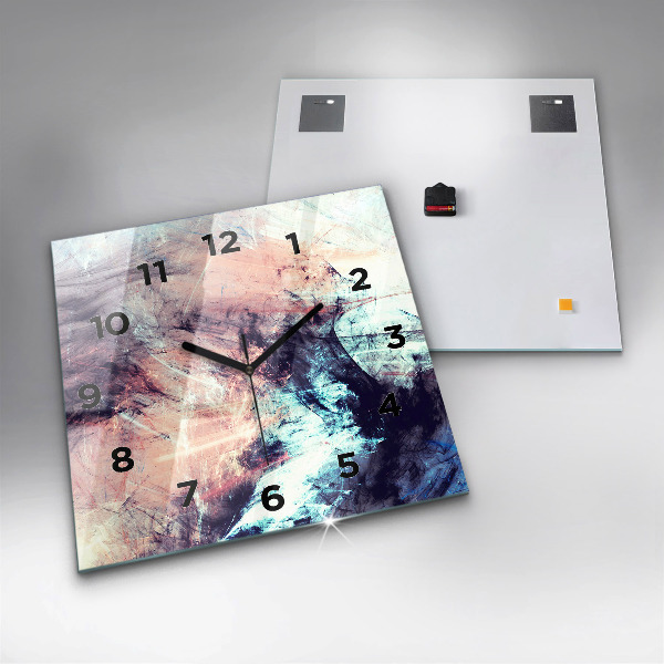 Štvorcové hodiny Abstraktný obraz