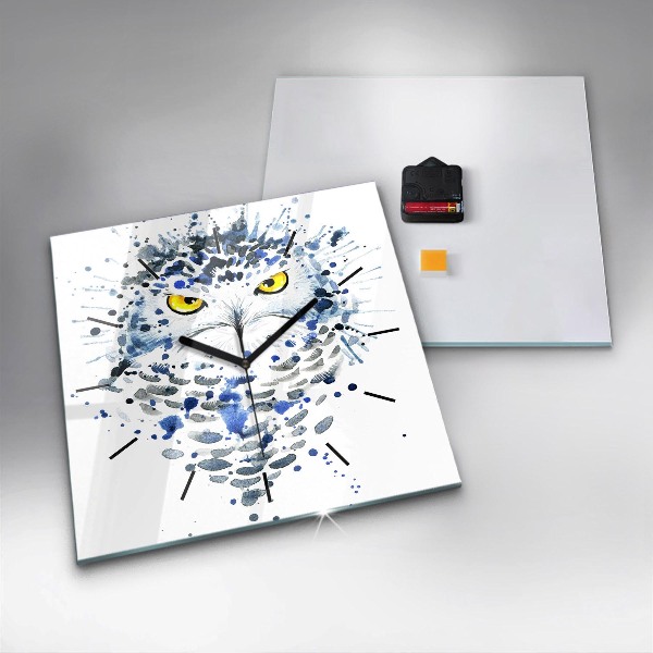 Štvorcové hodiny Soví pohľad