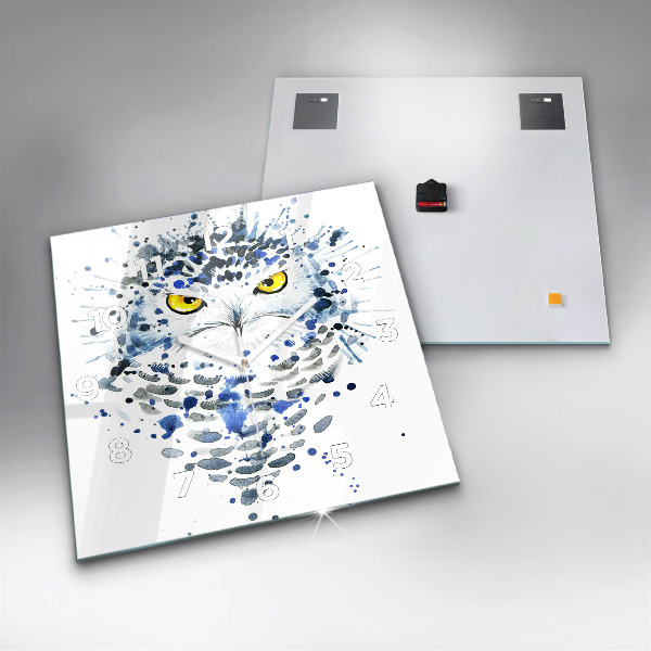 Štvorcové hodiny Soví pohľad