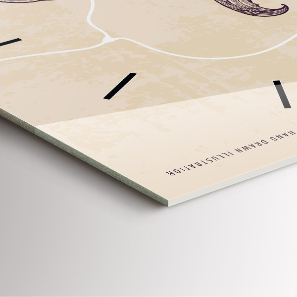 Štvorcové hodiny Muž s fajkou