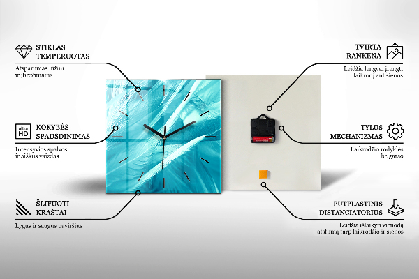 Štvorcové hodiny Muž s fajkou