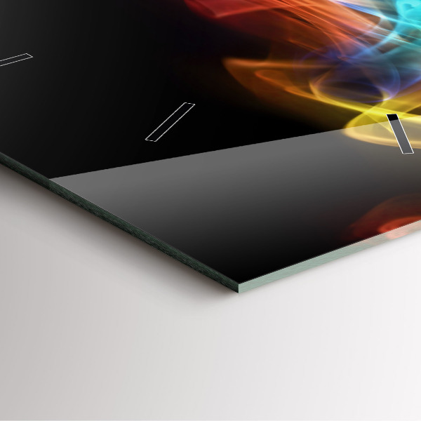 Štvorcové hodiny Abstraktné farebné čiary