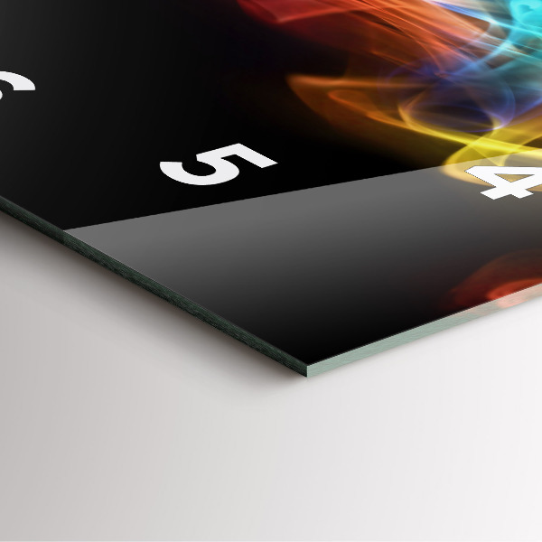 Štvorcové hodiny Abstraktné farebné čiary