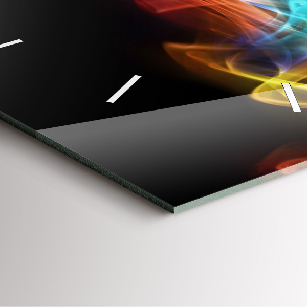 Štvorcové hodiny Abstraktné farebné čiary