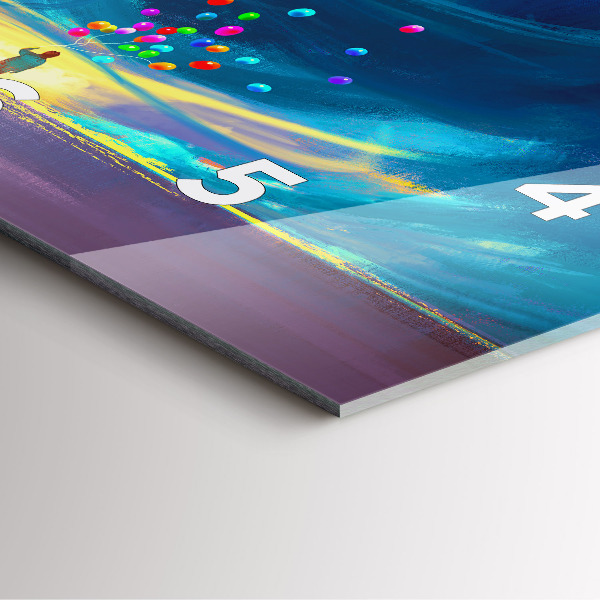 Štvorcové hodiny Dieťa a balóny