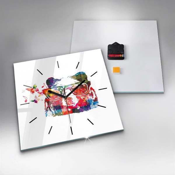 Štvorcové hodiny Medvedia hlava