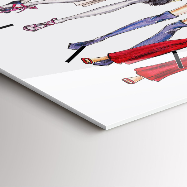 Štvorcové hodiny Módne dievčatá